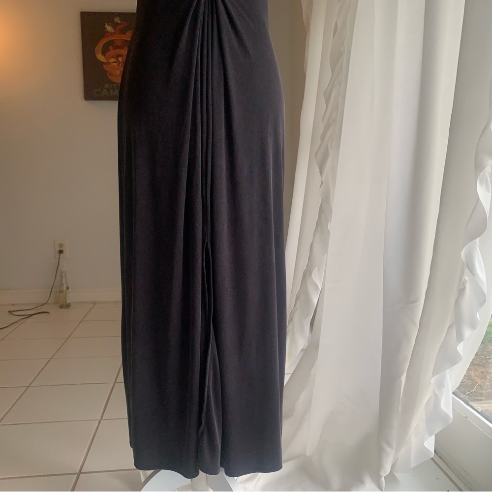 nwot Free people black/charcoal cinched maxi dress - Picture 2 of 10